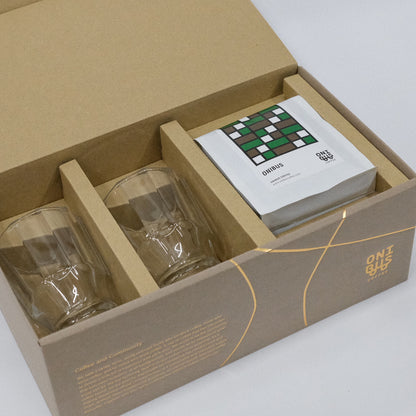 コーヒーギフト [オニバスブレンド&オリジナルグラスセット]